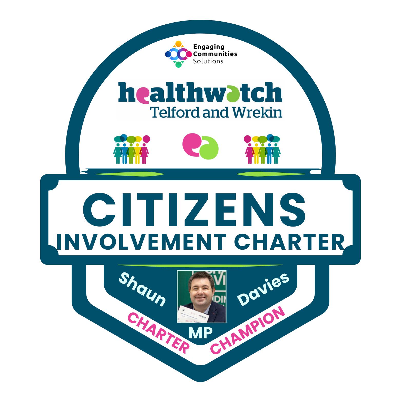 Shaun Davies MP Charter Champion Logo