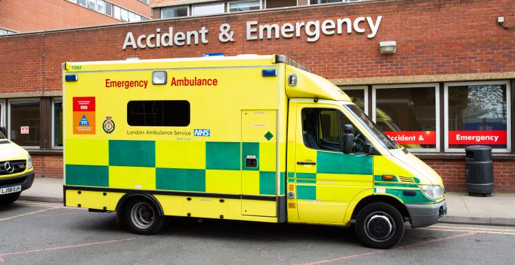 ambulance outside a&e