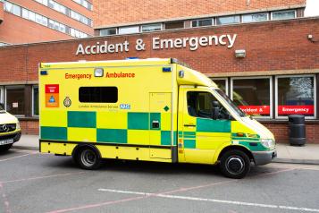 ambulance outside a&e