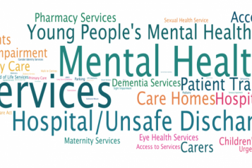 A Wordcloud that shows a range of different words that highlight different issues that are important to people