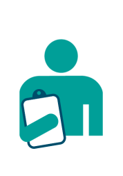 Person with clipboard